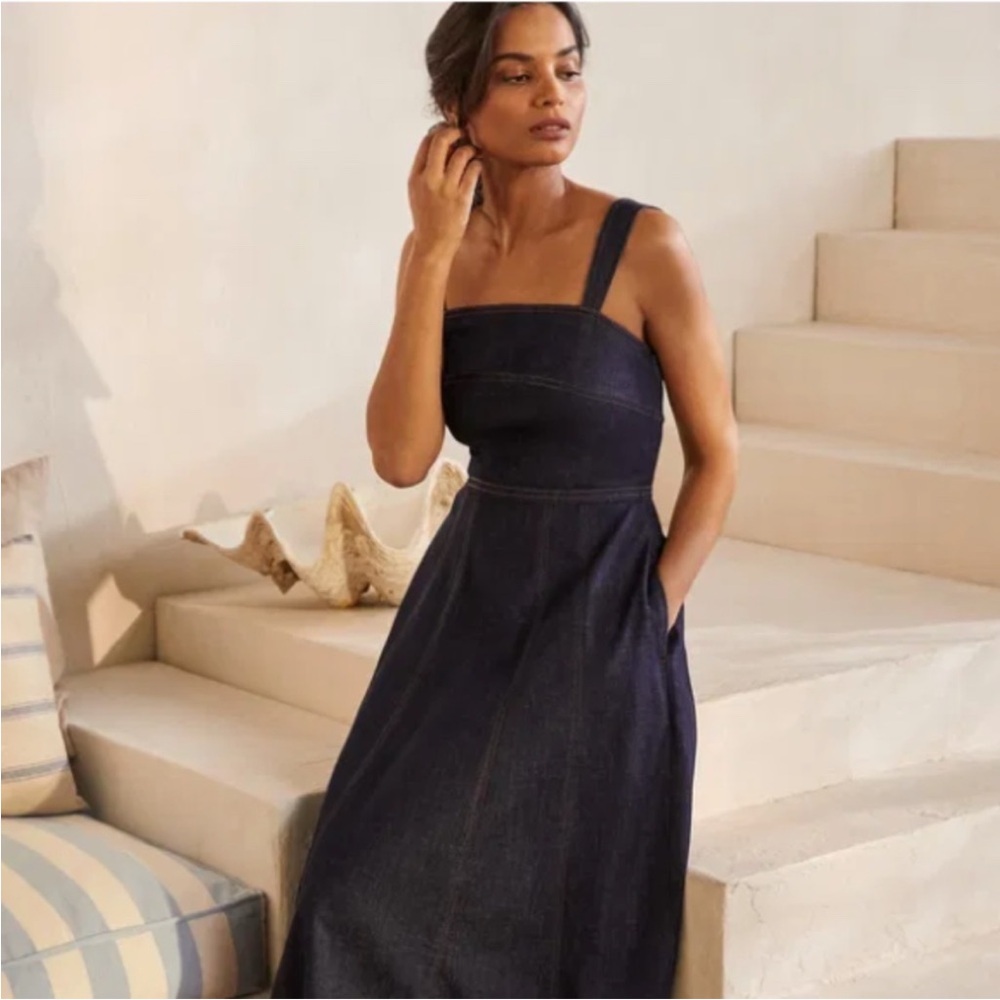 Boden Dark Blue Denim Dress